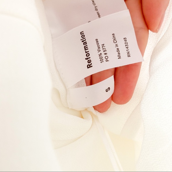 NWT Reformation Milan Wedding Dress Ivory Small - Picture 11 of 12